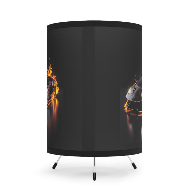 Racing-Themed Tripod Lamp with High-Res Printed Shade, Perfect for Car Lovers, Sports Room Decor, Gift for Him, Unique Lighting, Auto