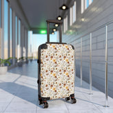 Suitcase, Florall all over print pattern fall autumn design stylish sturdy designer look and feel shell three size travel luggage