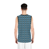 Floral Pattern Basketball Jersey, Trendy Sportswear, Unisex Activewear, Summer Fashion, Perfect for Athletes or Fans
