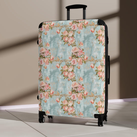 Vintage Floral Suitcase - Stylish Luggage for Travelers, Travel Essentials, Floral Print Suitcase, Carry-on Bag, Gift for Wanderlust