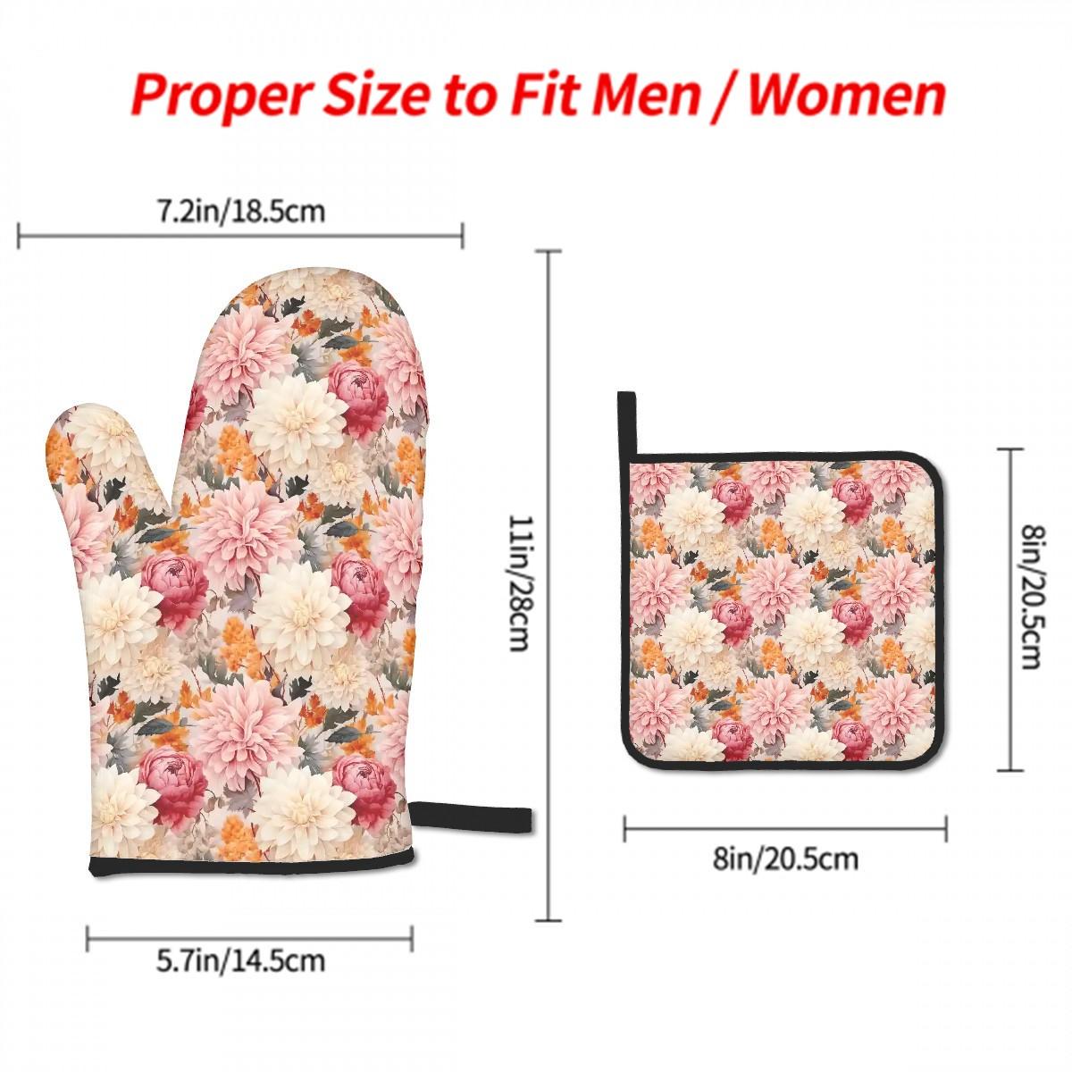 Floral Oven Mitts and Pot Holders Sets (3pcs), Kitchen Designs, Kitchenware, Kitchen Decor, Designer Kitchen