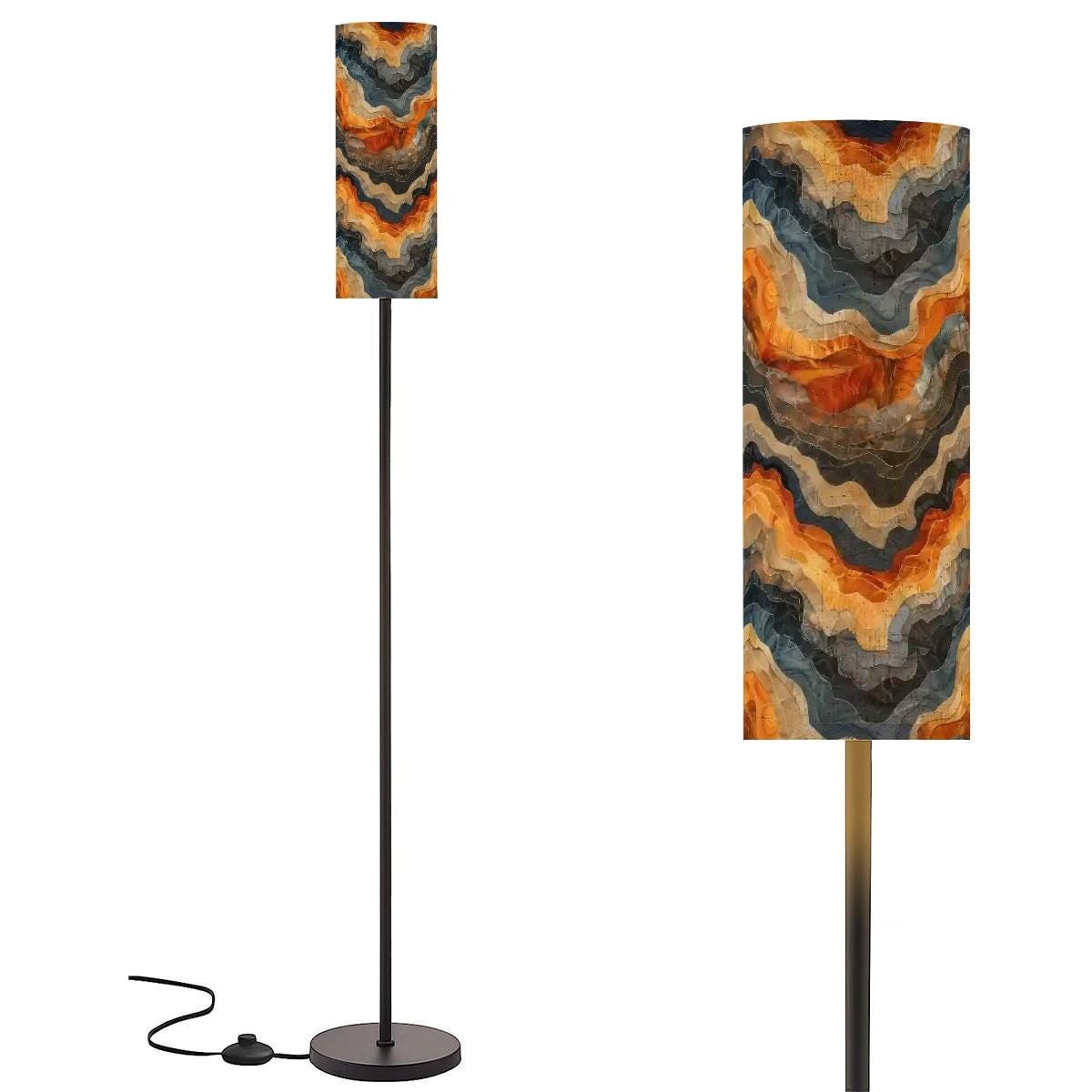 Floor Lamp Modern Standing Lamp (Made in USA), Designer Fashion Bedroom Living Hallway Light, Home Decor