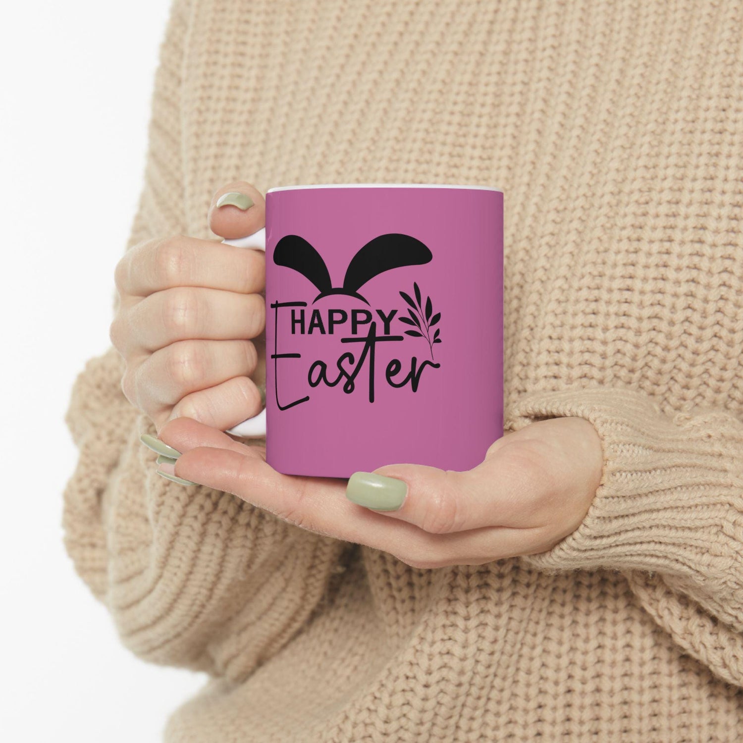 Happy Easter Ceramic Mug - Cute Coffee Tea Cup for Spring Celebrations, Gift for Friends, Family, Easter Decor, Holiday