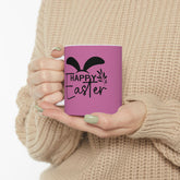 Happy Easter Ceramic Mug - Cute Coffee Tea Cup for Spring Celebrations, Gift for Friends, Family, Easter Decor, Holiday