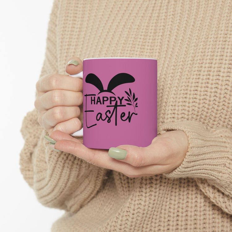 Happy Easter Ceramic Mug - Cute Coffee Tea Cup for Spring Celebrations, Gift for Friends, Family, Easter Decor, Holiday