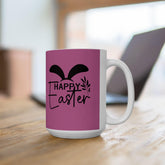 Happy Easter Ceramic Mug - Cute Coffee Tea Cup for Spring Celebrations, Gift for Friends, Family, Easter Decor, Holiday