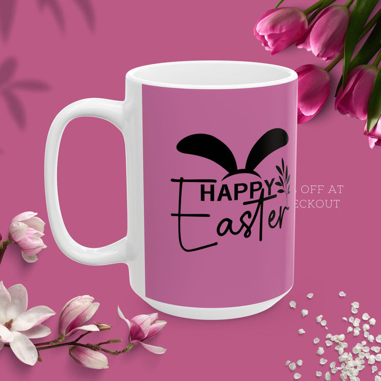 Happy Easter Ceramic Mug - Cute Coffee Tea Cup for Spring Celebrations, Gift for Friends, Family, Easter Decor, Holiday