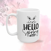 Cute Spring Bunny Ceramic Mug - Perfect Gift for Easter, Spring Decor, Coffee Lovers, Nature Enthusiasts, Dishwasher Safe