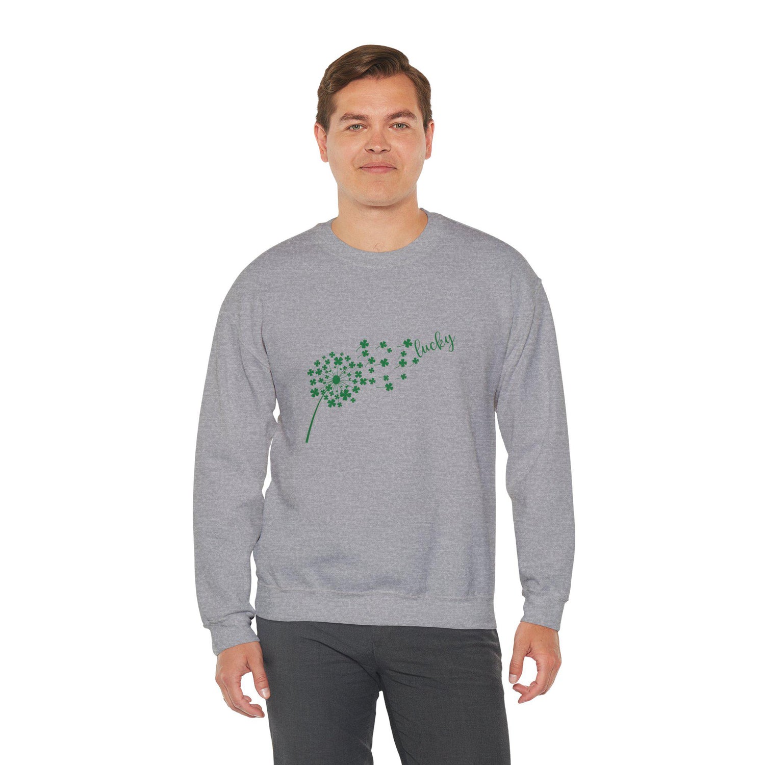 Lucky Clover Sweatshirt - Cozy Unisex Crewneck for St. Patrick&