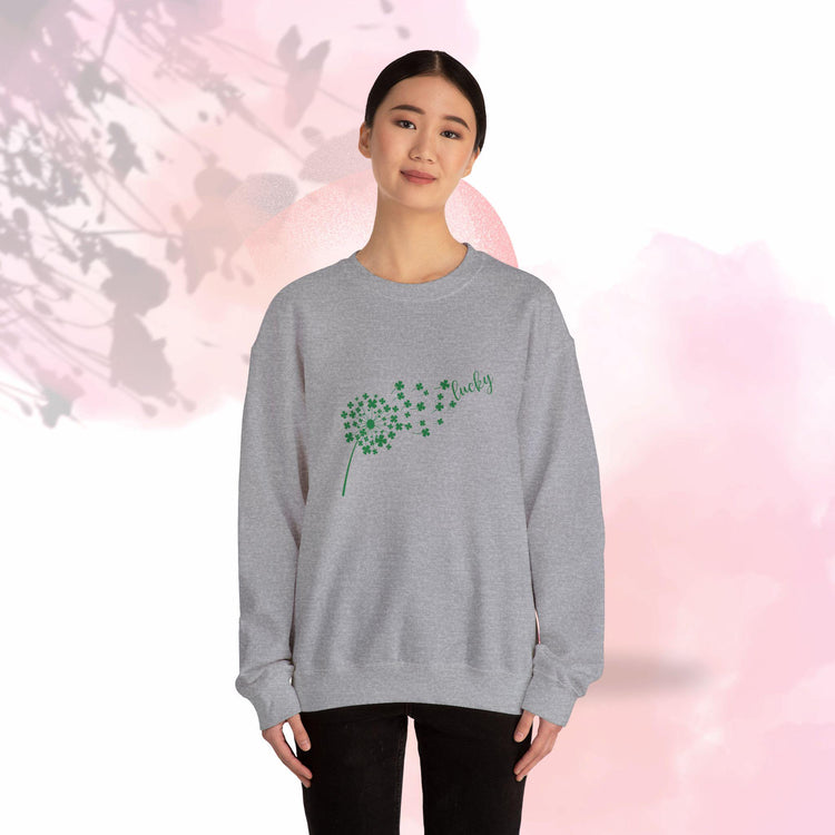 Lucky Clover Sweatshirt - Cozy Unisex Crewneck for St. Patrick&
