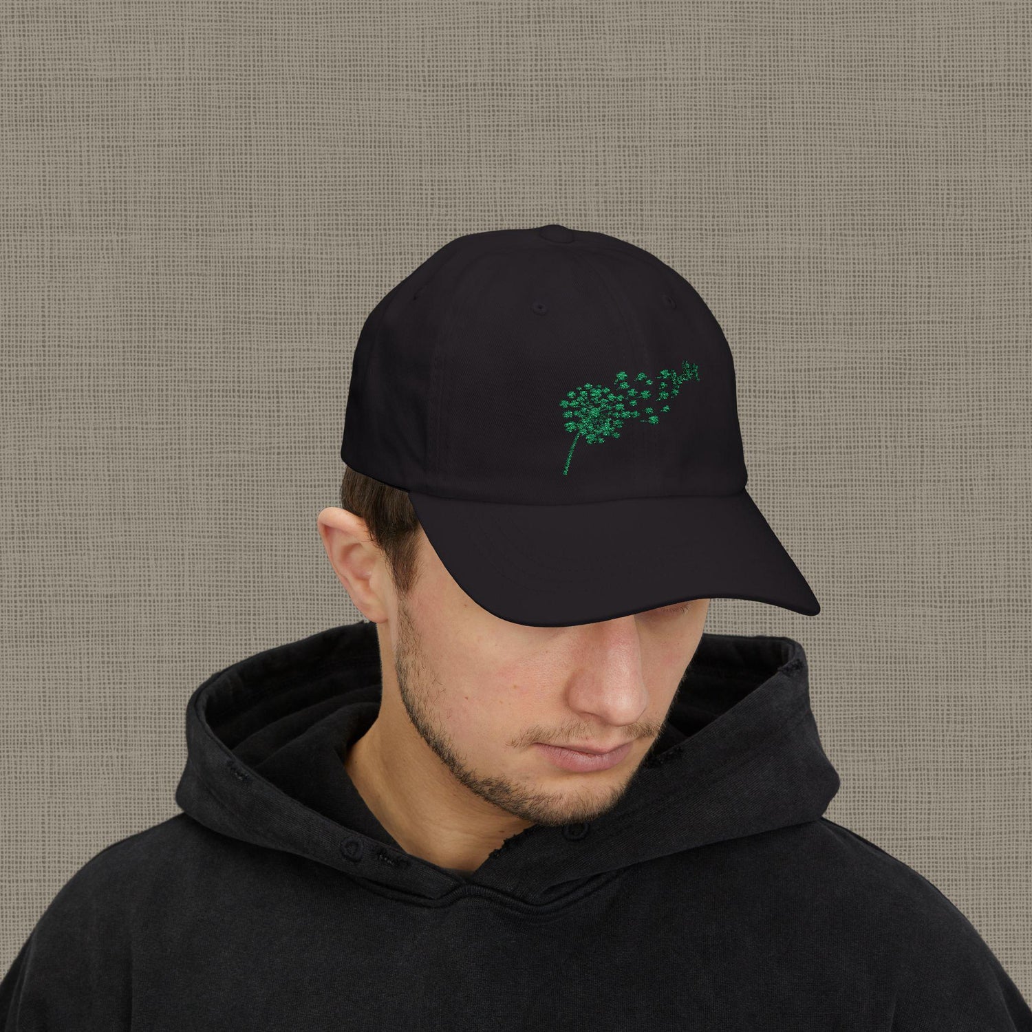 Lucky Dandelion Classic Dad Cap, Casual Hat for Outdoors, Perfect Gift for Dads, Trendy Everyday Wear, Refreshing Summer Accessory