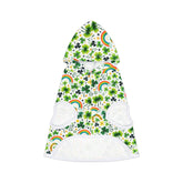 Rainbow Shamrock Pet Hoodie for Dogs, Lucky Dog Apparel, St. Patrick&