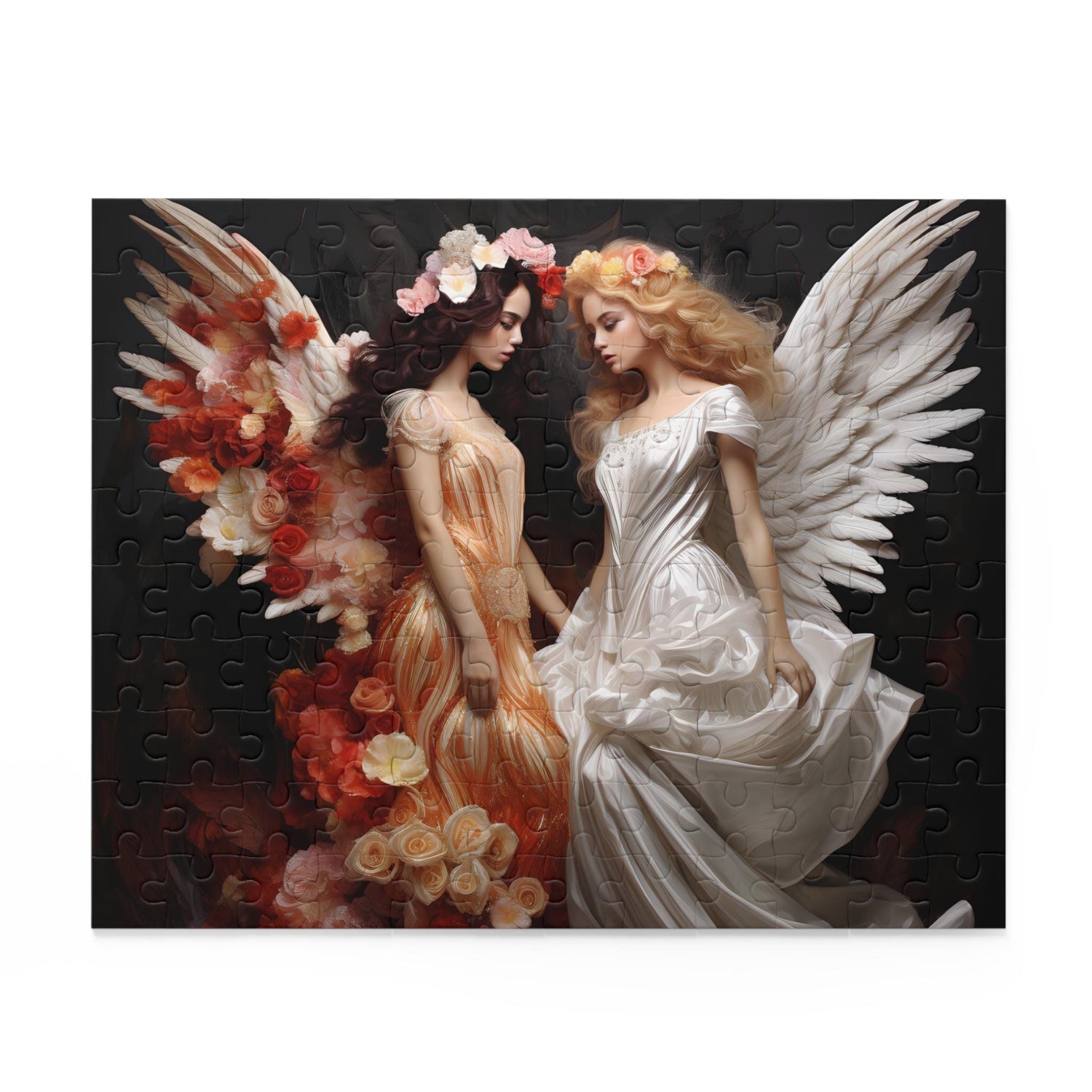 Angelic Sisters Puzzle 120/252/500-Piece Art Jigsaw, Beautiful Decor for Relaxation, Gift for Art Lovers, Meditation Activity