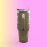 Lucky Charm Insulated Travel Mug, 40oz, Perfect for Coffee Lovers, Eco-Friendly Drinkware, Great Gift for Travelers, Fun Kitchen Accessory,