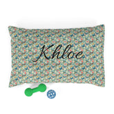 Floral Pet Bed for Dogs & Cats, Personalized Dog Bed with Butterflies, Cozy Pet Cushion, Unique Pet Gift, Home Decor for Pet Lovers