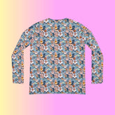 Floral Long Sleeve V-Neck Shirt - Boho Top, Nature-Inspired Apparel, Spring Fashion, Everyday Casual Wear, Gift for Her, Floral Print