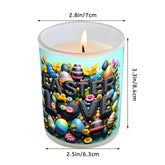 Easter Frosted Jar Scented Candle with Lid (6oz), 3D Design Spring Accent Aromatherapy Candle