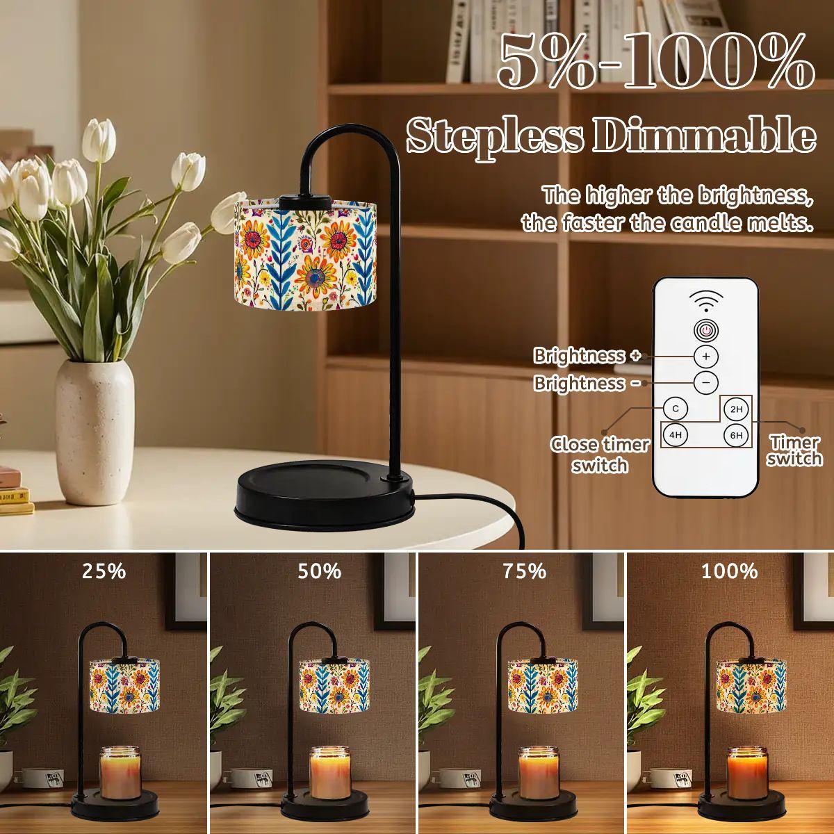Candle Warmer Lamp, Floral Stylish small bedroom office decorative candle lamp, great unique gift