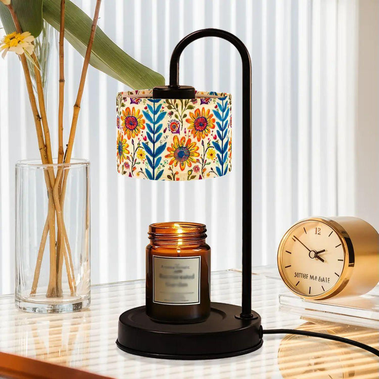 Candle Warmer Lamp, Floral Stylish small bedroom office decorative candle lamp, great unique gift