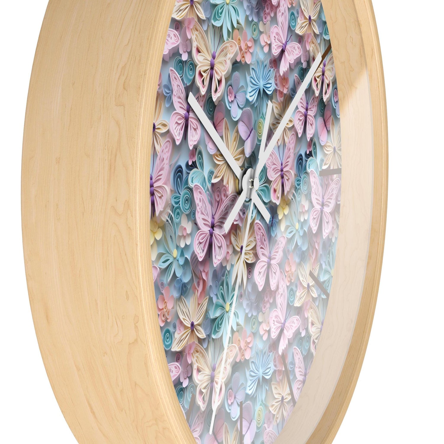 Butterfly Wall Clock, Designer Home Decor, 3D Butterfly Pattern Clock, Great Home Gift, Wall Art Decor, DIY Home Decor