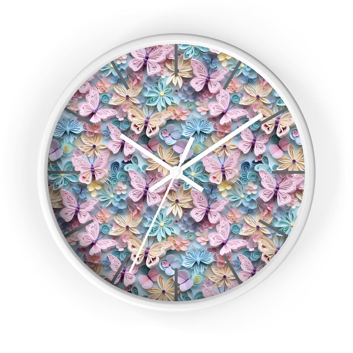 Butterfly Wall Clock, Designer Home Decor, 3D Butterfly Pattern Clock, Great Home Gift, Wall Art Decor, DIY Home Decor
