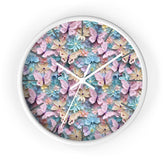 Butterfly Wall Clock, Designer Home Decor, 3D Butterfly Pattern Clock, Great Home Gift, Wall Art Decor, DIY Home Decor