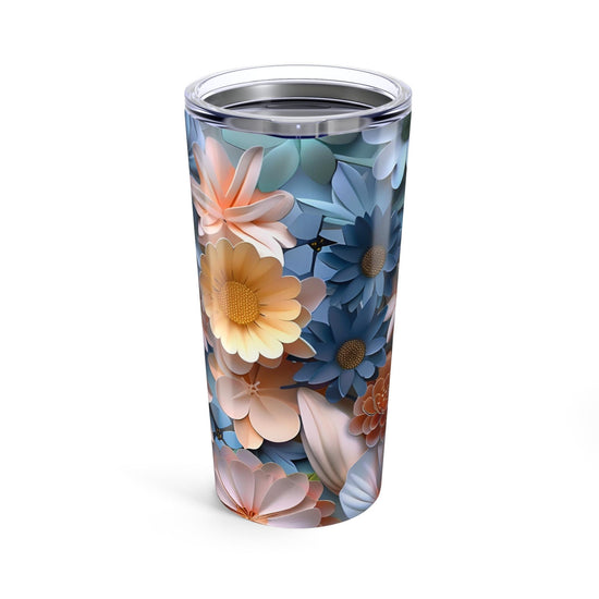 Floral Tumbler 20oz | Stylish Insulated Drinkware with Flower Design, Perfect for Gifts, Summer Picnics, Home & Office
