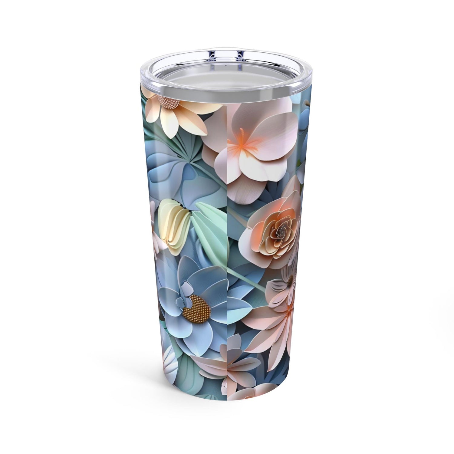 Floral Tumbler 20oz | Stylish Insulated Drinkware with Flower Design, Perfect for Gifts, Summer Picnics, Home & Office