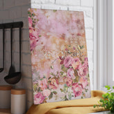 Elegant Floral Glass Cutting Board - Stylish Kitchen Décor, Gift for Home Cooks, Wedding Gift, Unique Housewarming Gift, Vintage