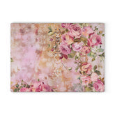 Elegant Floral Glass Cutting Board - Stylish Kitchen Décor, Gift for Home Cooks, Wedding Gift, Unique Housewarming Gift, Vintage