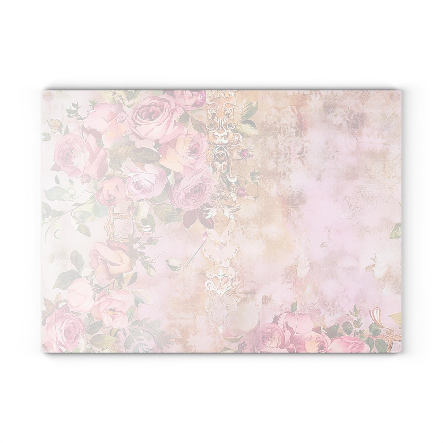Elegant Floral Glass Cutting Board - Stylish Kitchen Décor, Gift for Home Cooks, Wedding Gift, Unique Housewarming Gift, Vintage