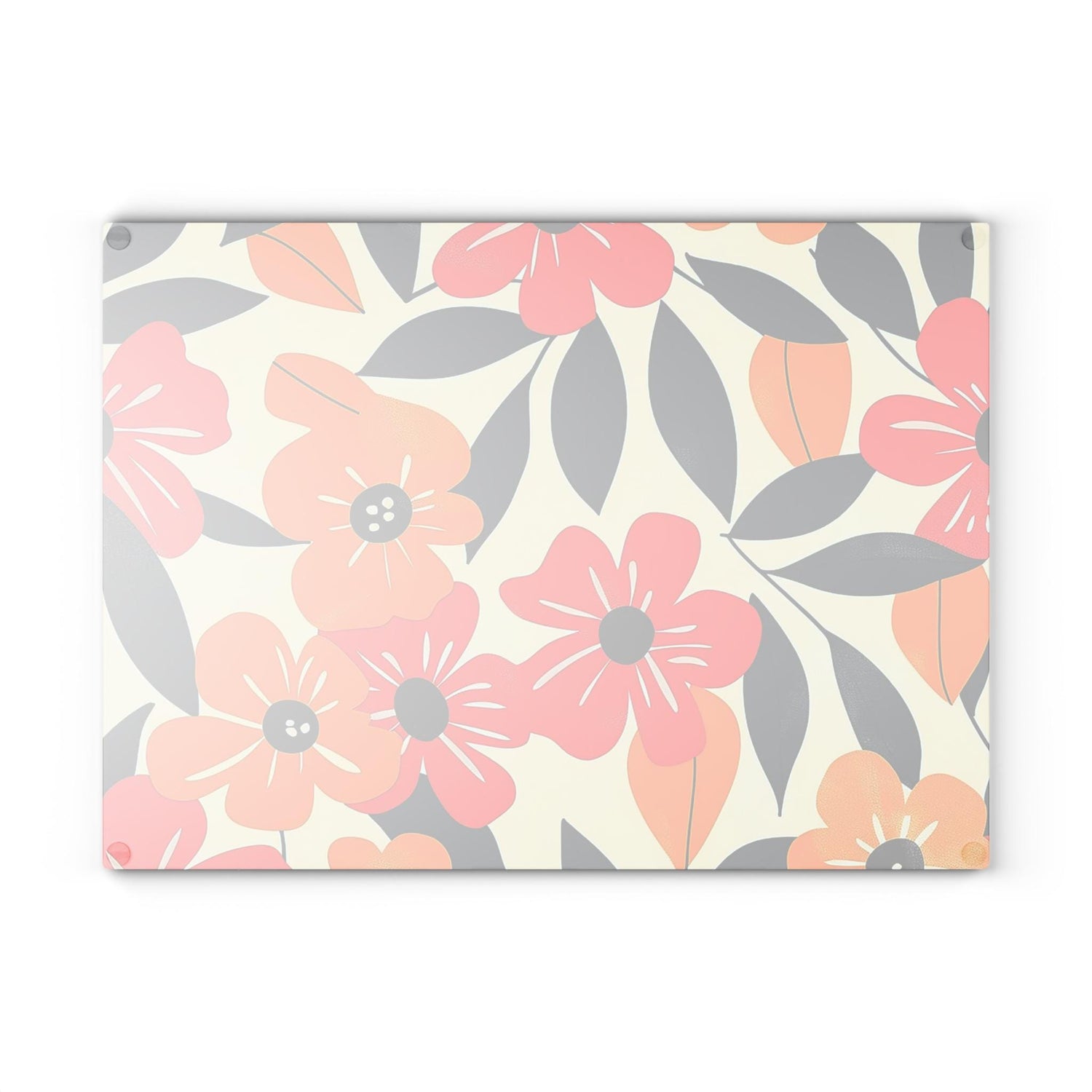 Floral Glass Cutting Board | Bright Kitchen Decor, Unique Gift for Weddings, Housewarming, Mothers Day, Foodie Kitchen