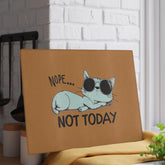 Funny Cat Glass Cutting Board-Nope Not Today Kitchen Decor, Pet Lover Gift, Cooking Accessory, Housewarming Gift, Cat Mom Kitchen