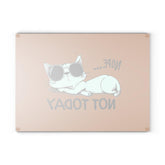 Funny Cat Glass Cutting Board-Nope Not Today Kitchen Decor, Pet Lover Gift, Cooking Accessory, Housewarming Gift, Cat Mom Kitchen