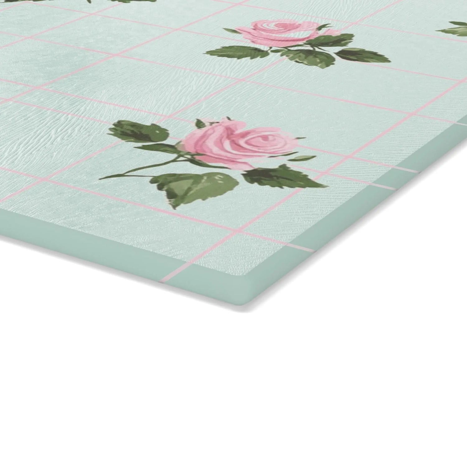 Chic Floral Glass Cutting Board | Vintage Kitchen Decor, Wedding Gift, Home Cooking Essentials, Pink Rose Design, Kitchen Accessories