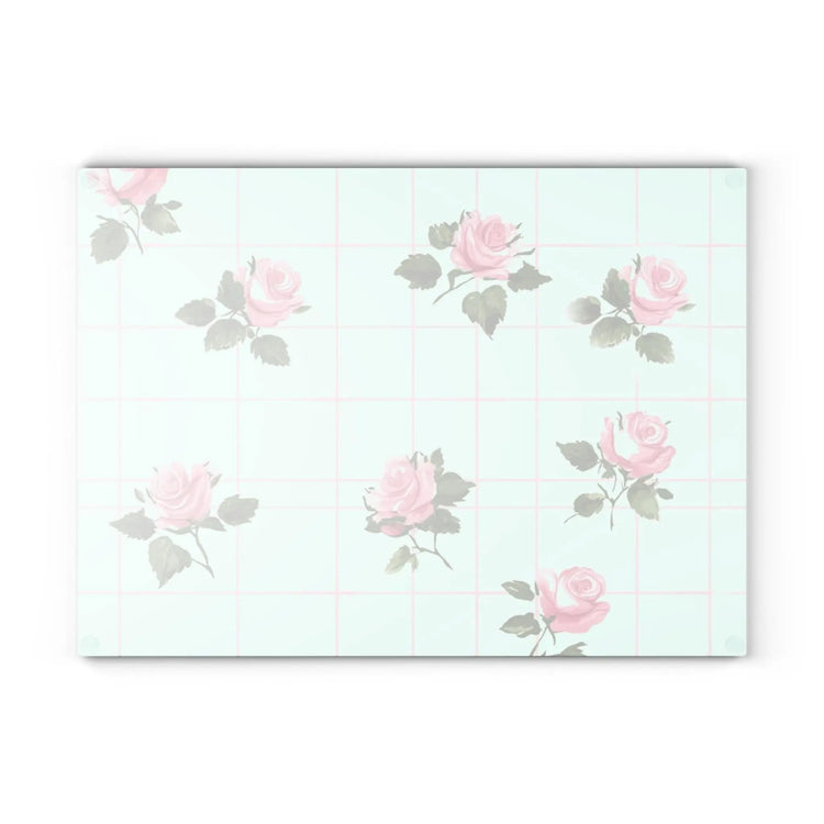 Chic Floral Glass Cutting Board | Vintage Kitchen Decor, Wedding Gift, Home Cooking Essentials, Pink Rose Design, Kitchen Accessories