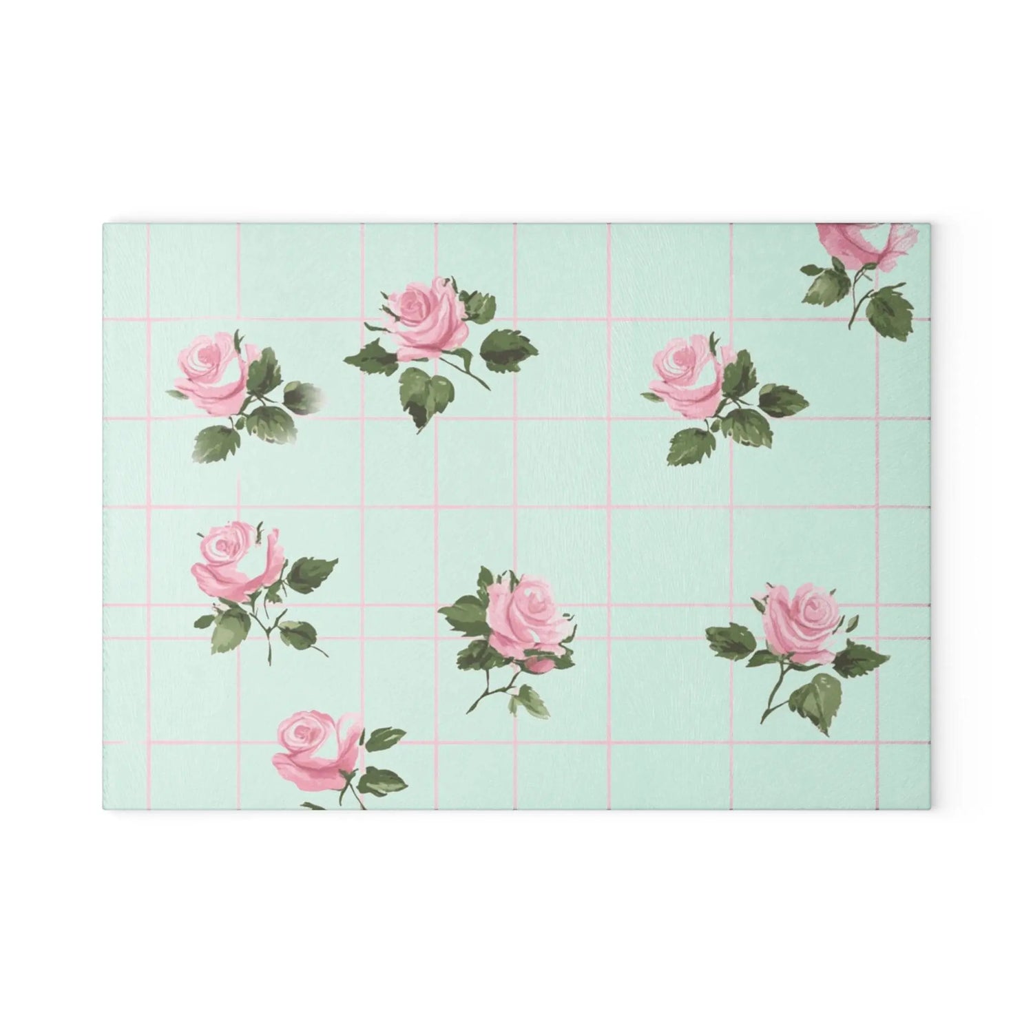 Chic Floral Glass Cutting Board | Vintage Kitchen Decor, Wedding Gift, Home Cooking Essentials, Pink Rose Design, Kitchen Accessories