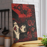 Gothic Art Glass Cutting Board | Darkly Elegant Kitchen Decor, Halloween Gift, Unique Gift for Her, Home Cooking Accessory