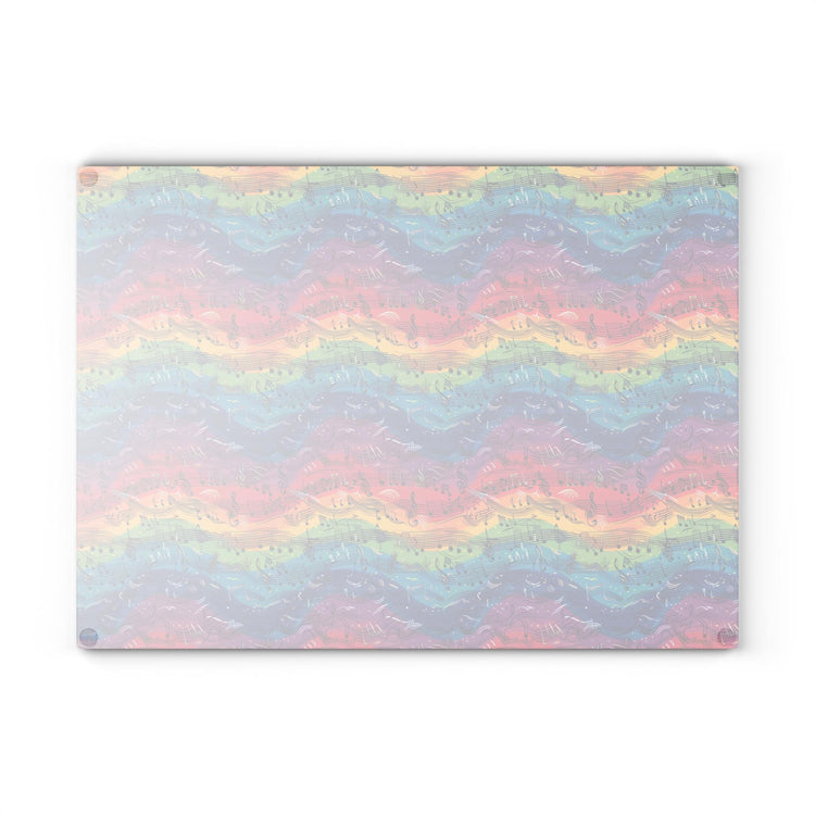 Colorful Musical Notes Glass Cutting Board - Perfect for Musicians, Gift for Music Lovers, Kitchen Decor, Housewarming Gift, Party Essential