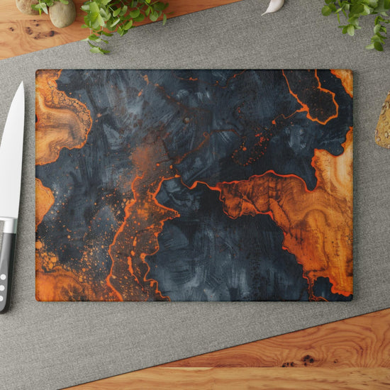 Elegant Marble Glass Cutting Board, Kitchen Decor, Gift for Cooks, Housewarming, Unique Kitchen Accessory, Modern Home
