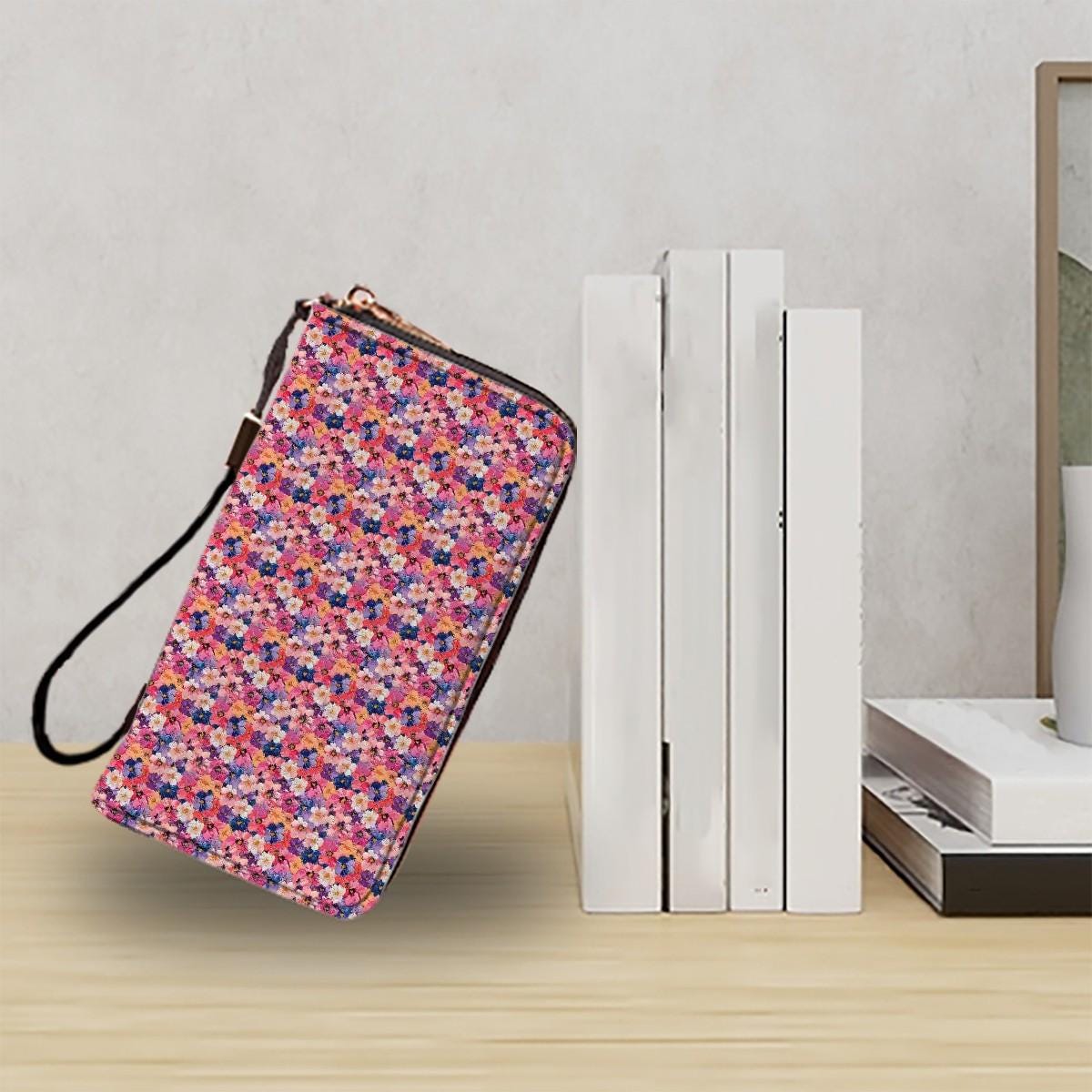 Oil Painting Sublimation Floral pattern Clutch Wallet for Women, Casual Daily Wear Designer Pocket Book, Gift for Her