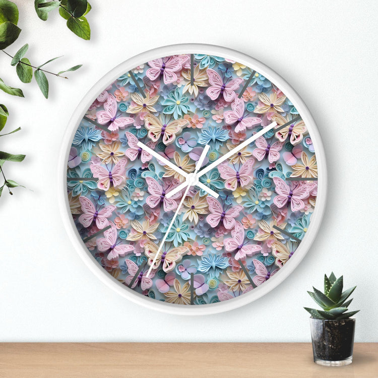 Butterfly Wall Clock, Designer Home Decor, 3D Butterfly Pattern Clock, Great Home Gift, Wall Art Decor, DIY Home Decor