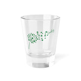 Lucky Clover Shot Glass,St. Patricks Day Decor, Party Favors, Irish Gift, Barware, Luck Cheers Glass