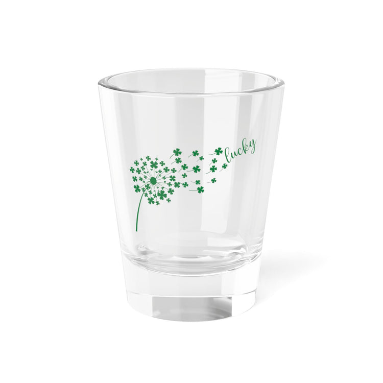 Lucky Clover Shot Glass,St. Patricks Day Decor, Party Favors, Irish Gift, Barware, Luck Cheers Glass