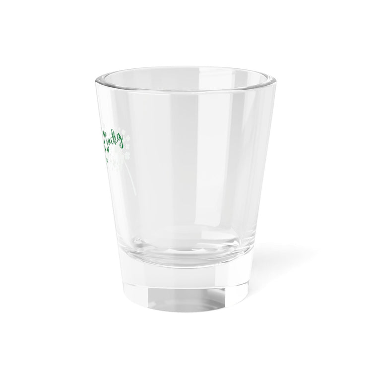 Lucky Clover Shot Glass,St. Patricks Day Decor, Party Favors, Irish Gift, Barware, Luck Cheers Glass