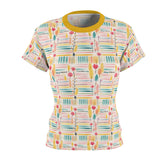 Colorful Floral Tee - Casual Wear, Women&