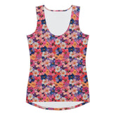 Floral Oil Painting Sublimation Tank Top – Spring Cut & Sew Blouse, Boho Chic Women&