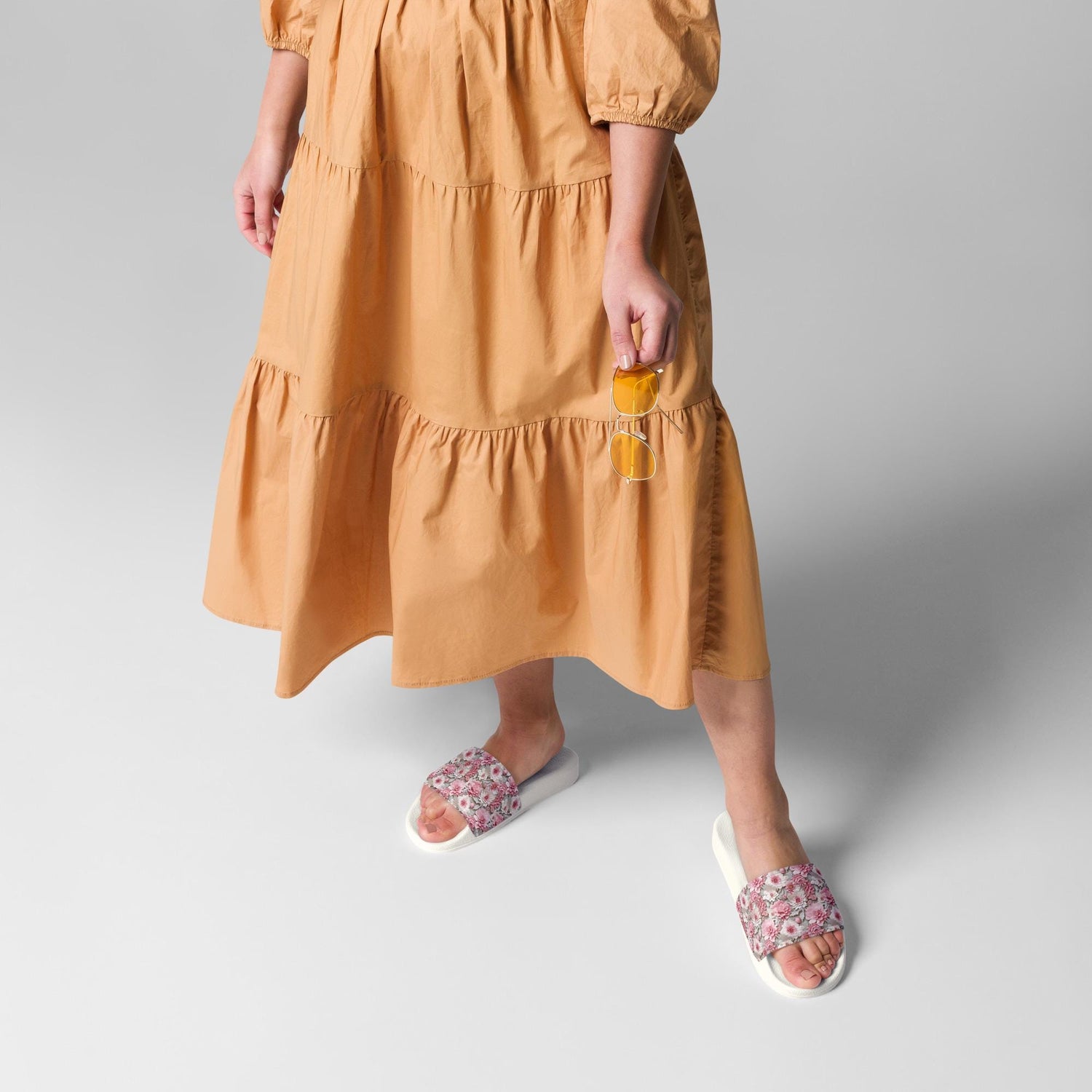 3D Floral Print Women’s Slides | Seamless Pattern Summer Sandals | Comfortable Slide Sandals for Women | Cute Pool Slides | House Slippers