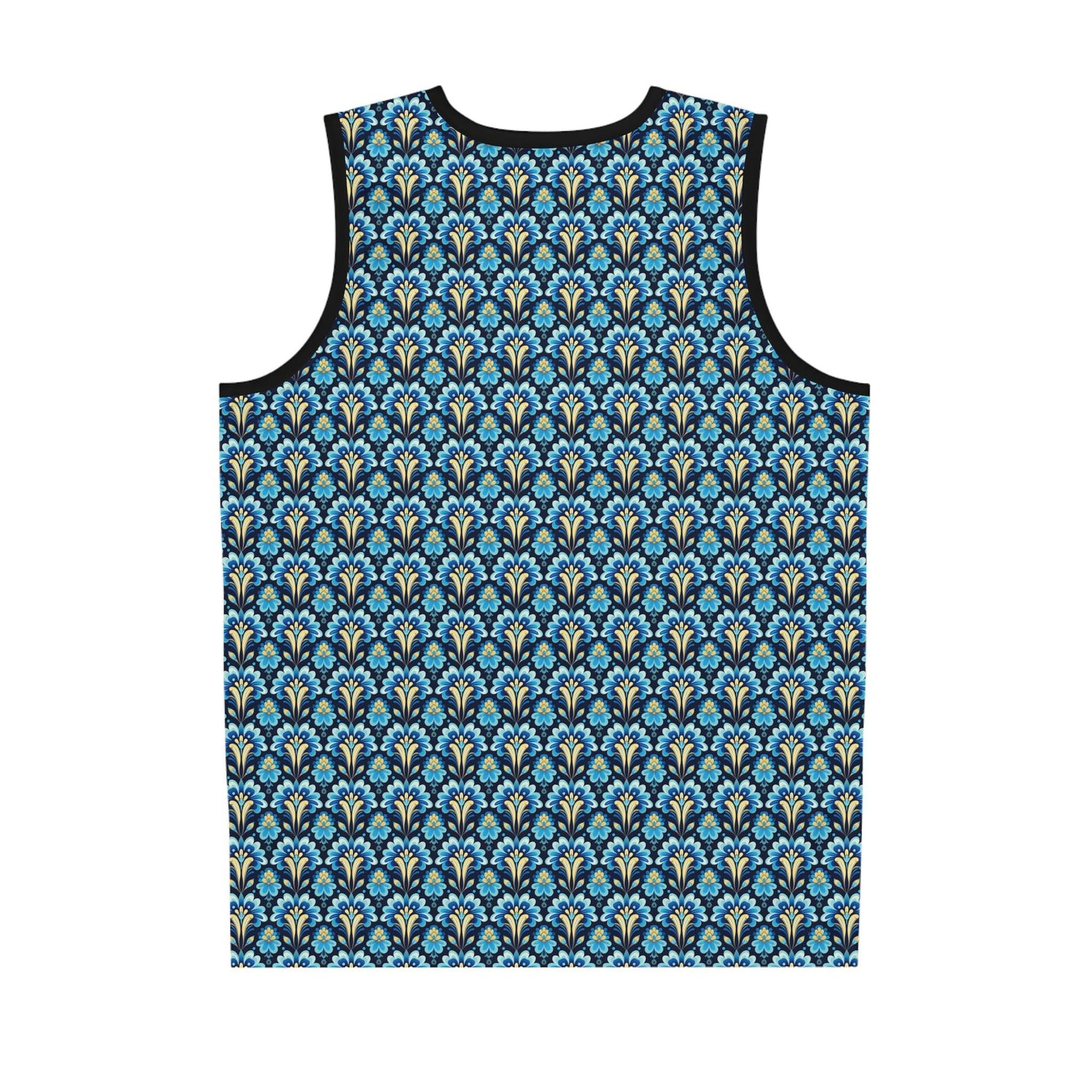 Floral Pattern Basketball Jersey, Trendy Sportswear, Unisex Activewear, Summer Fashion, Perfect for Athletes or Fans