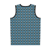 Floral Pattern Basketball Jersey, Trendy Sportswear, Unisex Activewear, Summer Fashion, Perfect for Athletes or Fans